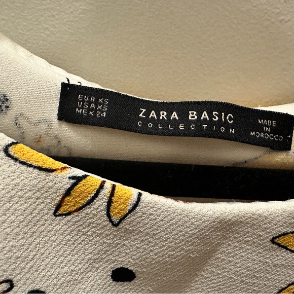 Zara Yellow and White Floral Blouse - Picture 3 of 3